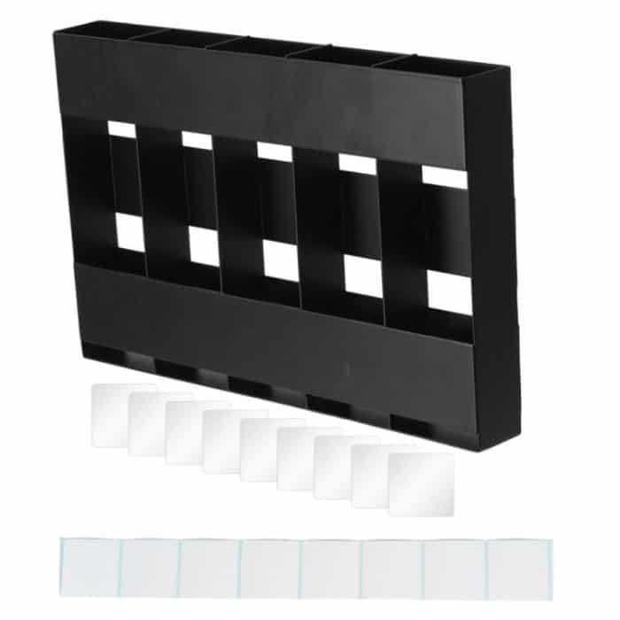 Five-grid Straw Cutlery Metal Storage Rack Kitchen Organizer, without Soft Magnetic Sheet, with 12pcs Soft Magnetic Sheet – Bild 1