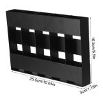 Five-grid Straw Cutlery Metal Storage Rack Kitchen Organizer, without Soft Magnetic Sheet, with 12pcs Soft Magnetic Sheet – Bild 2