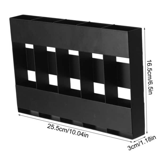 Five-grid Straw Cutlery Metal Storage Rack Kitchen Organizer, without Soft Magnetic Sheet, with 12pcs Soft Magnetic Sheet – Bild 2