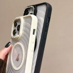 Diamond Lens Frame MagSafe Wave Texture Clear Phone Case, For iPhone 16 Pro Max, For iPhone 16 Pro, For iPhone 16, For iPhone 15 Pro Max – Bild 4