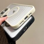 Diamond Lens Frame MagSafe Wave Texture Clear Phone Case, For iPhone 16 Pro Max, For iPhone 16 Pro, For iPhone 16, For iPhone 15 Pro Max – Bild 5