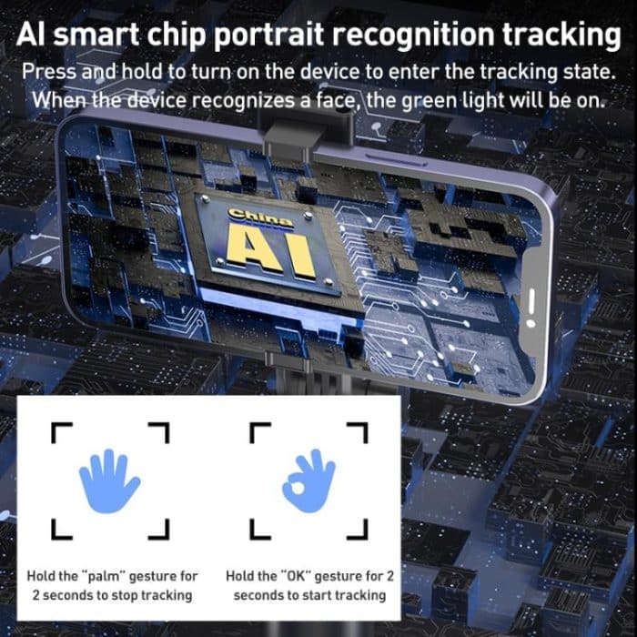 FUNSNAP Q1 Desktop 360 Degree Al Smart Face Tracking PTZ Bracket, Q1 – Bild 6