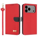 Metal Bow Leather Phone Case with Hand Strap, For iPhone 17 Pro Max, For iPhone 17 Pro, For iPhone 17, For iPhone 17 Air