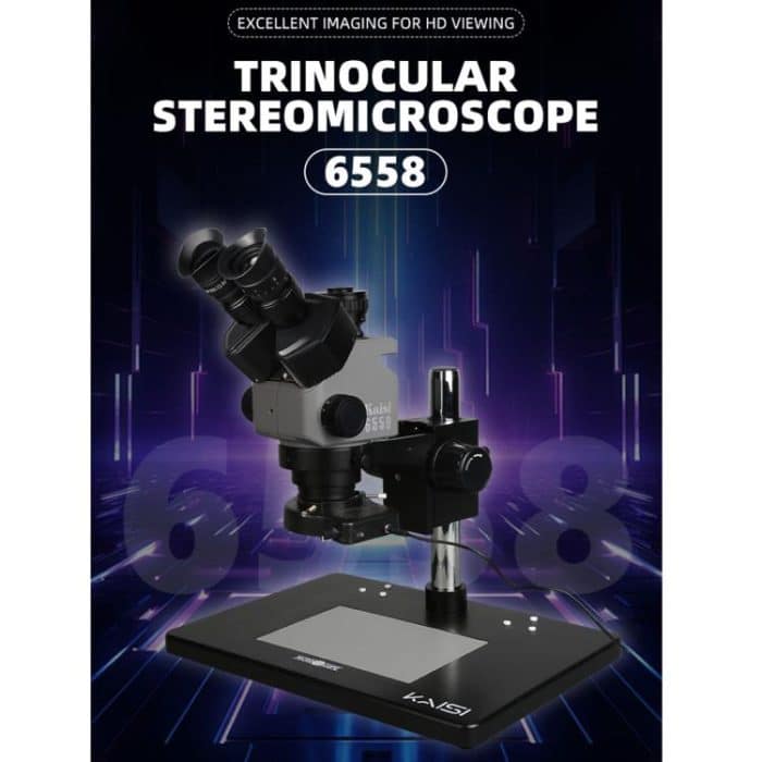 Kaisi 6558 6,5-58X Synchronzoom Trinokular-Stereomikroskop – Bild 3