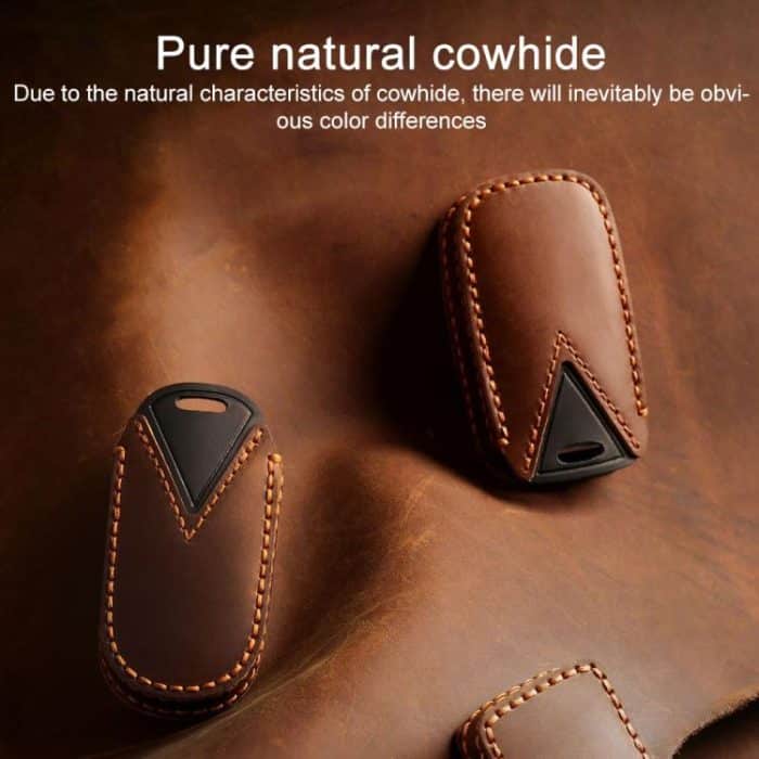 For Kia Carnival Hallmo B087 Crazy Horse Cowhide Car Key Protection Cover, For Kia Carnival – Bild 5