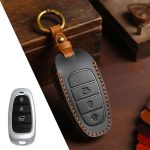 For Hyundai Staria / Sonata 3-button B121 Crazy Horse Cowhide Car Key Protection Cover, For Hyundai Staria 3-button, For Hyundai Staria / Sonata 3-button