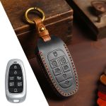 For Hyundai Staria / Sonata 7-button B124 Crazy Horse Cowhide Car Key Protection Cover, For Hyundai Staria 7-button, For Hyundai Staria / Sonata 7-button