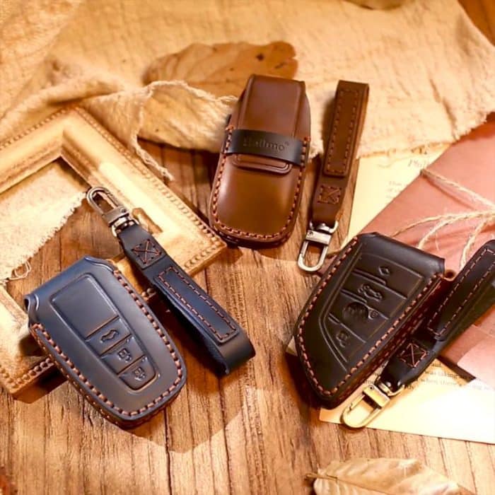 For Volvo XC60 / XC90 / S90 6-button C047 Crazy Horse Cowhide Car Key Protection Cover, For Volvo XC60 6-button, For Volvo XC60 / XC90 / S90 6-button – Bild 2