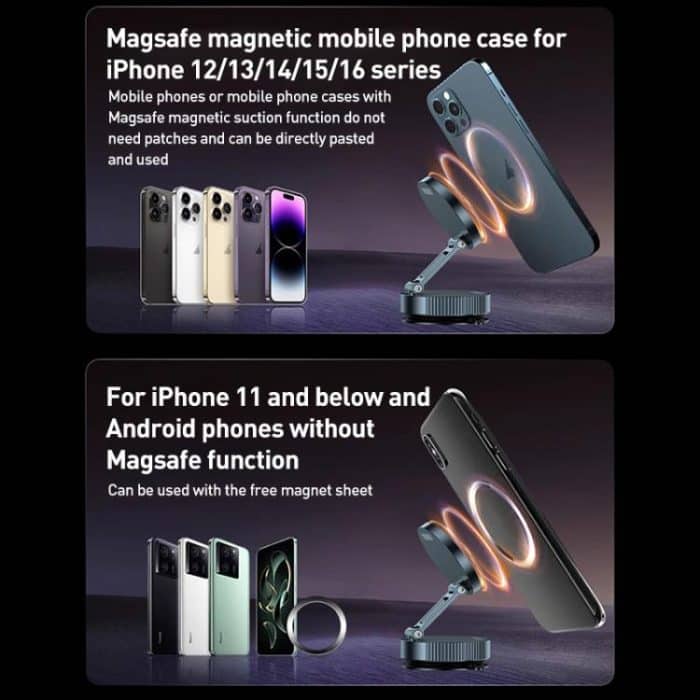 Q11 Vacuum Adsorption Foldable Magnetic Car Holder – Bild 8