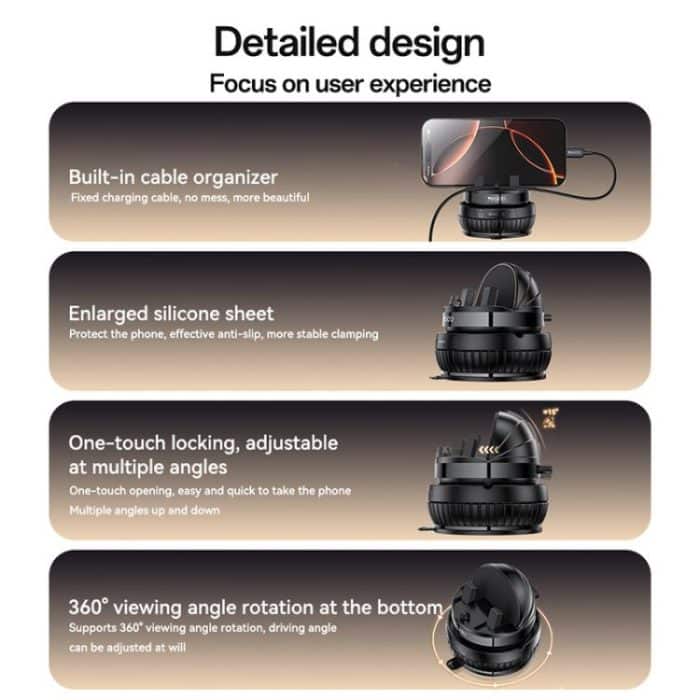 Yesido C272 360 Degree Rotating Car Center Console Phone Holder, C272 – Bild 8