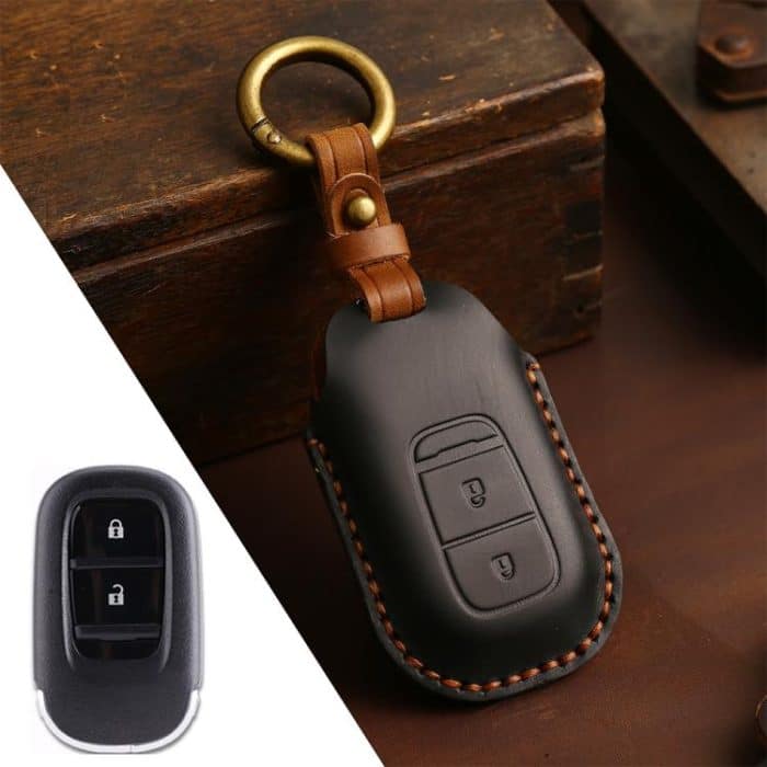 EDA008093801A.jpg For Honda Odyssey 2024 Hallmo Crazy Horse Cowhide Car Key Protection Cover, For Honda Odyssey 2024 2-button, For Honda Odyssey 2024 5-button, For Honda Odyssey 2024 6-button – Bild 1