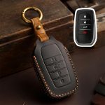 For Toyota SIENNA / Granvia / Alphard / Vellfire Hallmo Crazy Horse Cowhide Car Key Protection Cover, For Toyota SIENNA 4-button, For Toyota SIENNA 5-button, For Toyota SIENNA 6-button