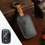 For Lexus RX270 / ES240 / LX570 Hallmo Crazy Horse Cowhide Car Key Protection Cover, For Lexus RX270 3-button, For Lexus RX270 4-button