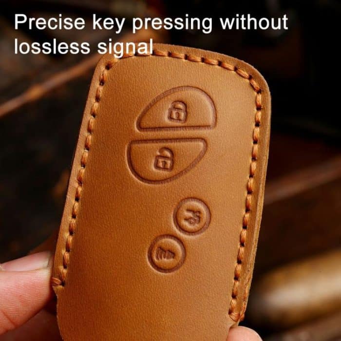 For Lexus RX270 / ES240 / LX570 Hallmo Crazy Horse Cowhide Car Key Protection Cover, For Lexus RX270 3-button, For Lexus RX270 4-button – Bild 4