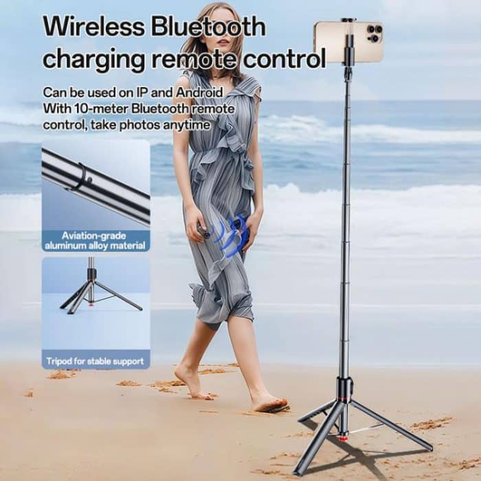 Yesido SF30 Integrated Jumping Stick Bluetooth Remote Control Selfie Stick, SF30 – Bild 5