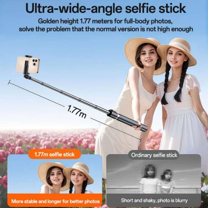 Yesido SF30 Integrated Jumping Stick Bluetooth Remote Control Selfie Stick, SF30 – Bild 7