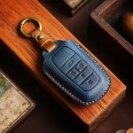 For Toyota Alphard Hallmo Crazy Horse Cowhide Car Key Protection Cover, For Toyota Alphard 4-button, For Toyota Alphard 5-button – Bild 2