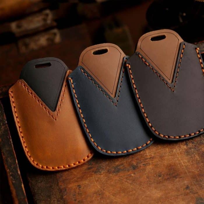 For Toyota Alphard Hallmo Crazy Horse Cowhide Car Key Protection Cover, For Toyota Alphard 4-button, For Toyota Alphard 5-button – Bild 3