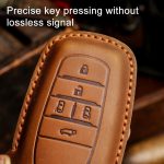 For Toyota Alphard Hallmo Crazy Horse Cowhide Car Key Protection Cover, For Toyota Alphard 4-button, For Toyota Alphard 5-button – Bild 4