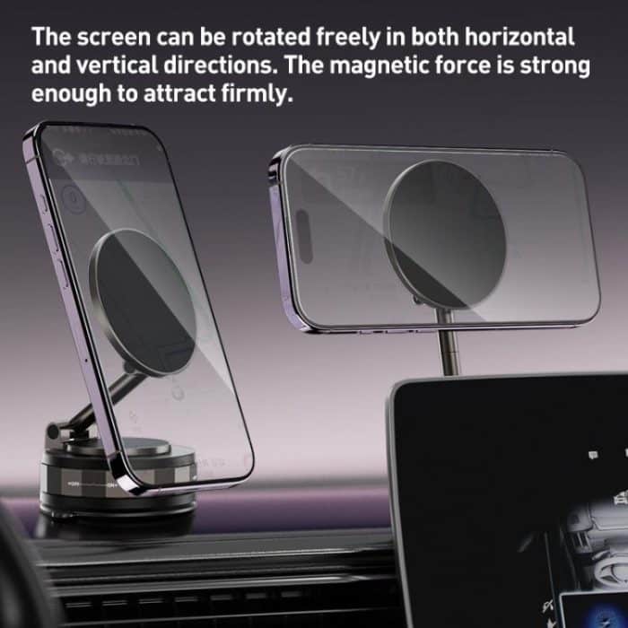 CC-T30-2F Vacuum Adsorption Alloy Magnetic Car Phone Holder – Bild 5