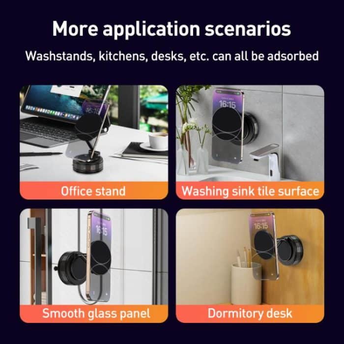 CC-T30-2F Vacuum Adsorption Alloy Magnetic Car Phone Holder – Bild 9