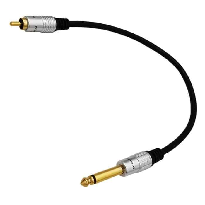 6.35mm Mono Plug Male to RCA Male Audio Adapter Cable for Ampfler, Speaker, Guitar, 0.3m, 1.8m, 3m – Bild 1