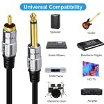 6.35mm Mono Plug Male to RCA Male Audio Adapter Cable for Ampfler, Speaker, Guitar, 0.3m, 1.8m, 3m – Bild 5