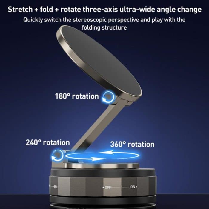 CC-T30-2 Vacuum Adsorption Rotating Magnetic Car Phone Holder – Bild 3