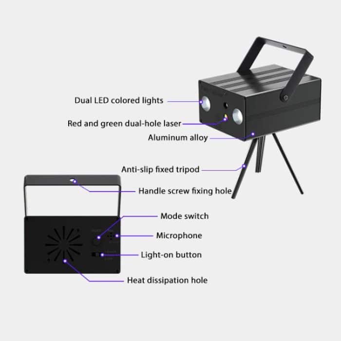 10W Square Laser Light LED Stage Bar KTV Atmosphere Lamp – Bild 3