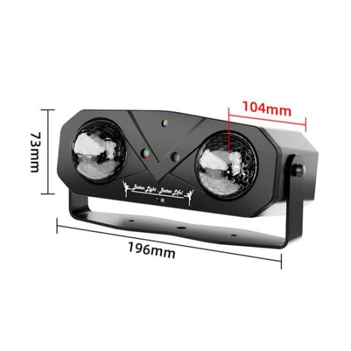 Double Magic Ball Laser Light LED Water Ripple RGB Rotating Stage Lamp, USB-IN, US Plug, EU Plug – Bild 2