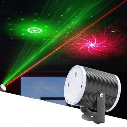 Mini Cylindrical Laser Light LED Stage Starry Projection Lamp, No Remote Control, With Remote Control