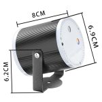 Mini Cylindrical Laser Light LED Stage Starry Projection Lamp, No Remote Control, With Remote Control – Bild 2