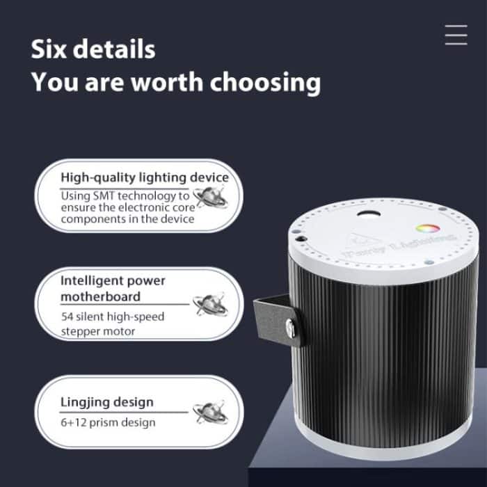 Mini Cylindrical Laser Light LED Stage Starry Projection Lamp, No Remote Control, With Remote Control – Bild 6