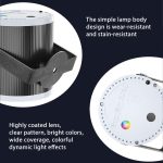 Mini Cylindrical Laser Light LED Stage Starry Projection Lamp, No Remote Control, With Remote Control – Bild 7