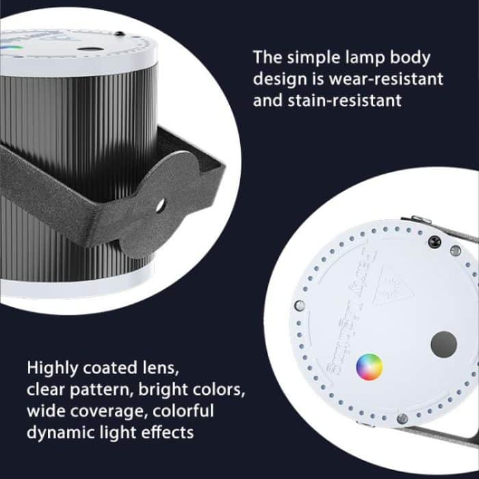 Mini Cylindrical Laser Light LED Stage Starry Projection Lamp, No Remote Control, With Remote Control – Bild 7