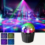 Stripe Magic Ball Light LED RGB Rotating Stage Lamp, No Remote Control, With Remote Control