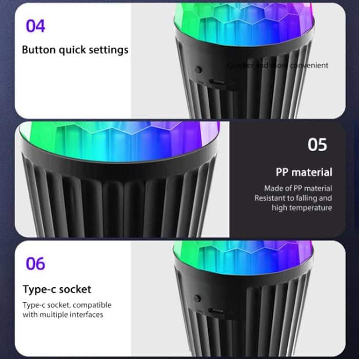 Stripe Magic Ball Light LED RGB Rotating Stage Lamp, No Remote Control, With Remote Control – Bild 8