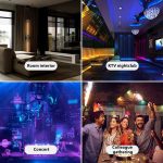 Stripe Magic Ball Light LED RGB Rotating Stage Lamp, No Remote Control, With Remote Control – Bild 9