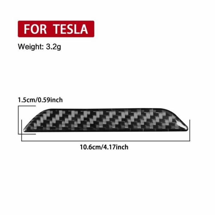 For Tesla Model 3 / Y / S / X Carbon Fiber Car Trunk Logo Decorative Sticker, Car Trunk Logo – Bild 4