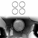 For Tesla Model 3 / Y 4pcs/Set Carbon Fiber Car Wheel Hub Decoration Ring, Car Wheel Hub