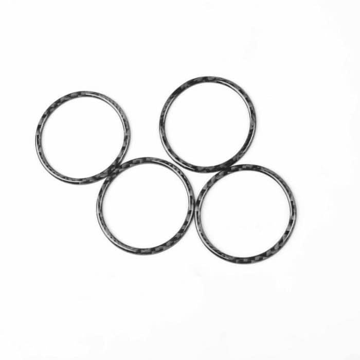 For Tesla Model 3 / Y 4pcs/Set Carbon Fiber Car Wheel Hub Decoration Ring, Car Wheel Hub – Bild 2