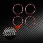 For Tesla Model 3 / Y 4pcs/Set Carbon Fiber Car Wheel Hub Decoration Ring, Car Wheel Hub – Bild 4