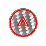 For Tesla Model 3 2023- Carbon Fiber Car Emergency Light Button with Label Decorative Sticker, Car Emergency Light Button, Car Emergency Light Button with Label – Bild 2