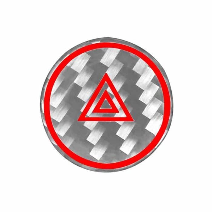 For Tesla Model 3 2023- Carbon Fiber Car Emergency Light Button with Label Decorative Sticker, Car Emergency Light Button, Car Emergency Light Button with Label – Bild 2