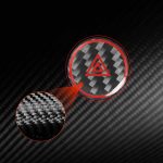 For Tesla Model 3 2023- Carbon Fiber Car Emergency Light Button with Label Decorative Sticker, Car Emergency Light Button, Car Emergency Light Button with Label – Bild 3