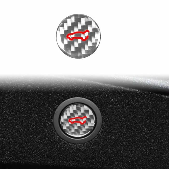 EDA008107401C.jpg For Tesla Model 3 2023+ / Y New Edition 2025+ Carbon Fiber Car Trunk Button Decorative Sticker, For Tesla Model 3 2023+ / Y New Edition 2025+ Car Trunk Button – Bild 1