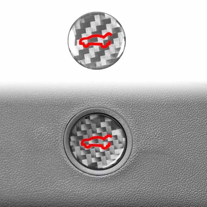 For Tesla Model 3 2019-2023 / Y 2019-2024 Carbon Fiber Car Trunk Button Decorative Sticker, For Tesla Model 3 2019-2023 / Y 2019-2024 Car Trunk Button – Bild 1