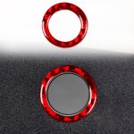 For Tesla Model 3 2023- Carbon Fiber Car Trunk Button Frame Decorative Sticker, Car Trunk Button Frame
