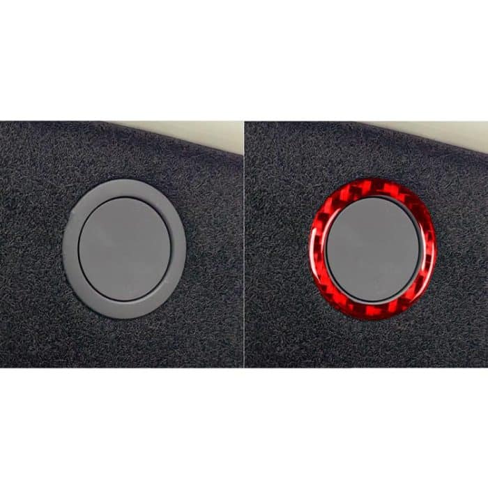 For Tesla Model 3 2023- Carbon Fiber Car Trunk Button Frame Decorative Sticker, Car Trunk Button Frame – Bild 5