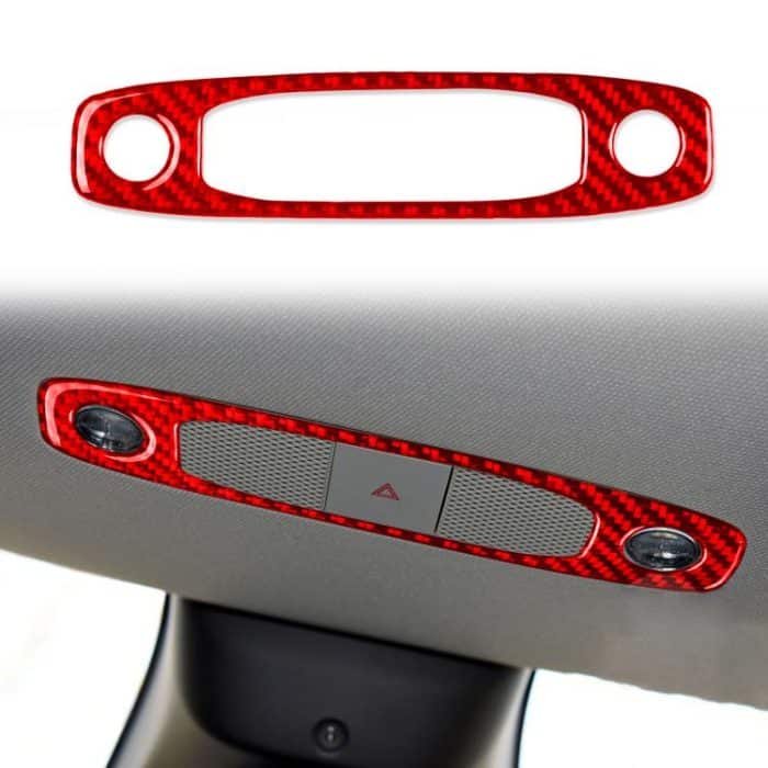 EDA008108301B.jpg For Tesla Model 3 2017-2022 / Y 2020-2024 Carbon Fiber Car Front Reading Light Panel Decorative Sticker, For Tesla Model 3 2017-2022 / Y 2020-2024 Car Front Reading Light Panel – Bild 1
